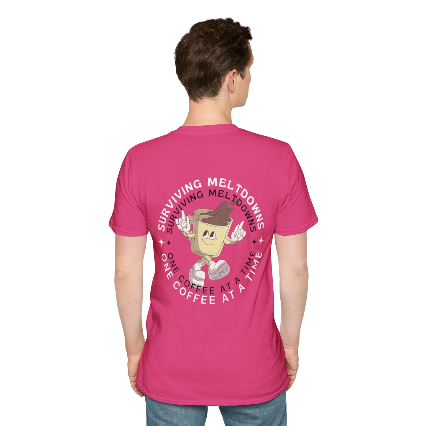 'Surviving Meltdowns One Coffee at a Time' Graphic T-Shirt