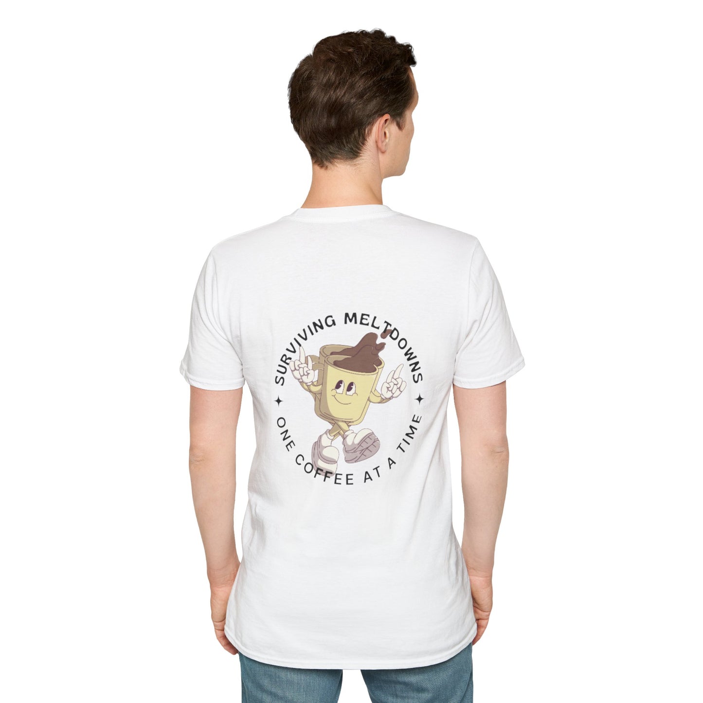 'Surviving Meltdowns One Coffee at a Time' Graphic T-Shirt